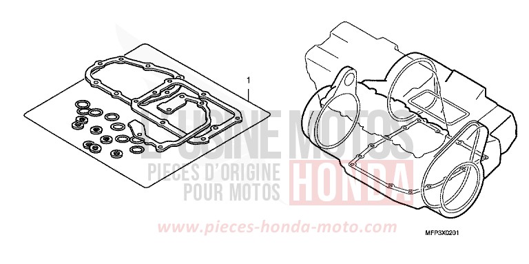 DICHTUNG SATZ B (CB13009/S9/A9/SA9) for CB1300 Super Bold'or ABS PEARL SUNBEAM WHITE (NHA66KF) from 2009